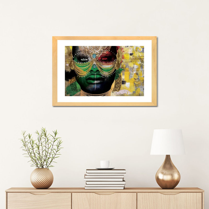 «Girl» par Nikki Chu - reproduction, H 16 po x l 24 po x P 1 po, Encadré naturel