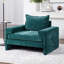 Fauteuil rembourré en chenille avec larges accoudoirs et dossier ergonomique-785287383