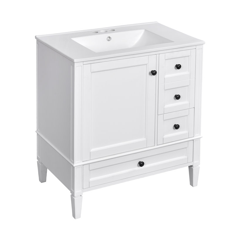 Ensemble de meuble-lavabo simple 30 po, Blanc