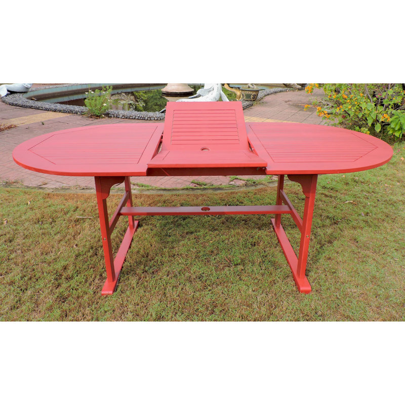 Table de salle à manger Clemmons, Rouge campagnard