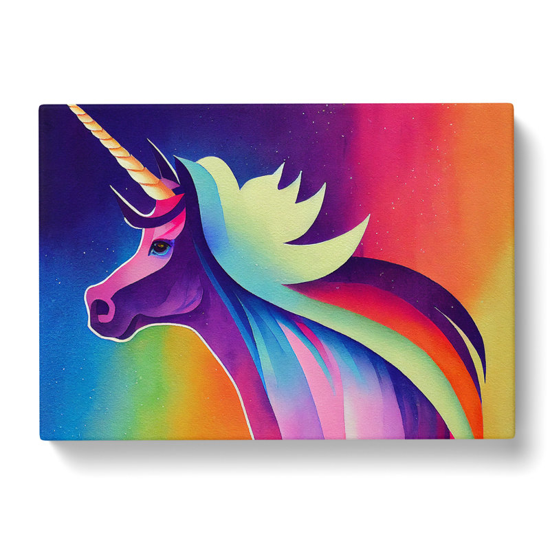 Beautiful Unicorn Abstract - Wrapped Canvas Print, 35cm H x 50cm W x 3cm D