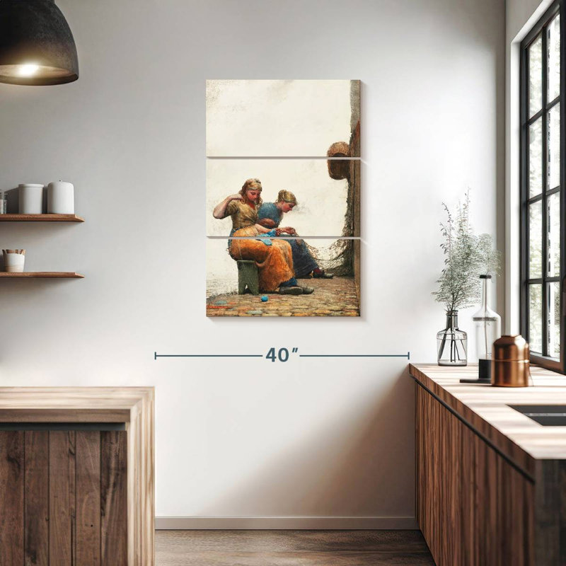 Senne Mending The Nets, 38" H x 24" W