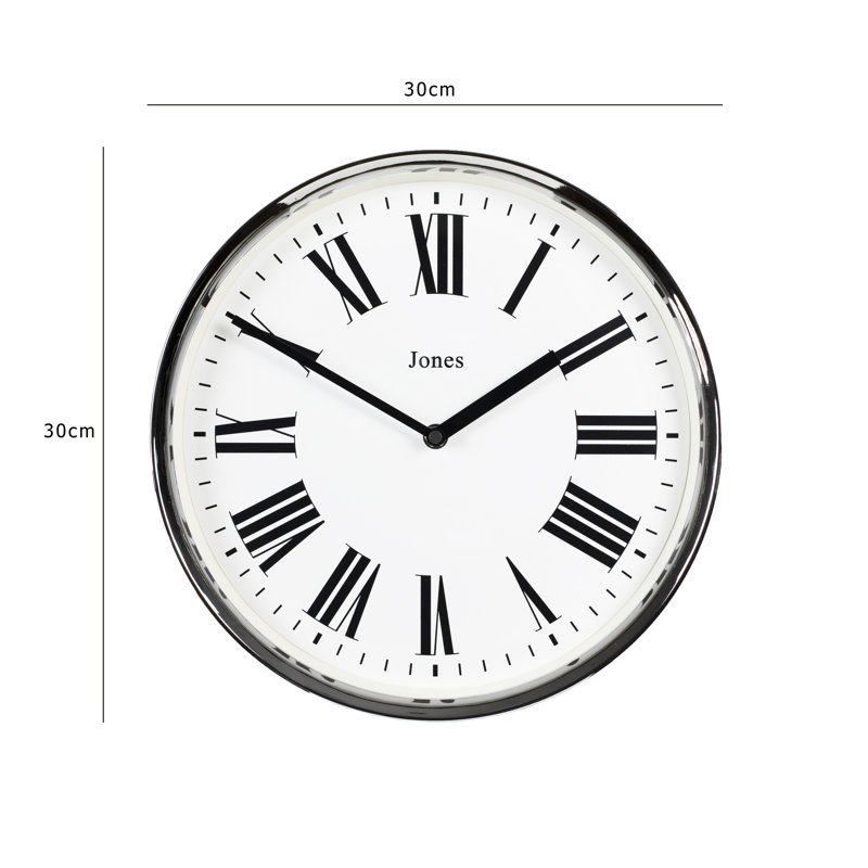 Heartbeat Acrylic Wall Clock, Silver