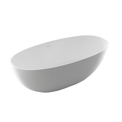 Mossen 67 po X 31,5 po Baignoire autoportante en blanc mat