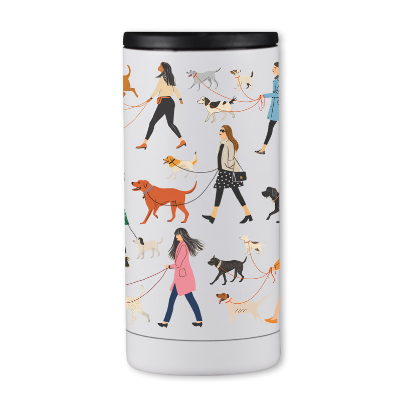 Dog Walking Pattern 12 oz. Beverage Sleeve