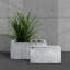 Ensemble de grandes boîtes à fleurs rectangulaires en béton de L 31 po et 23 po Kante-1021388681