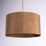 Rosamund 20" W Iron 3-Light Dimmable Drum Chandelier with Adjustable Length 