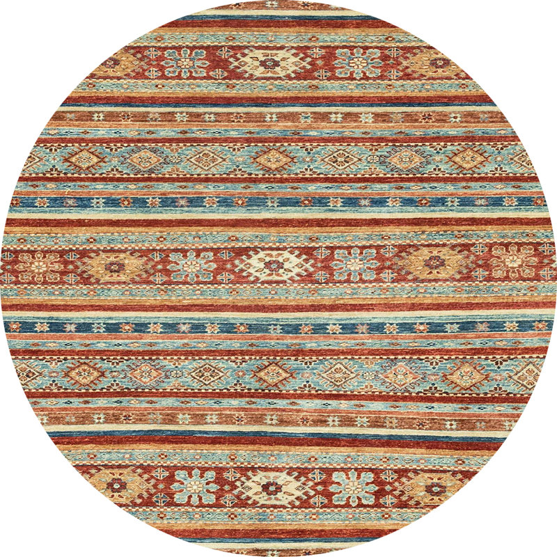 Abstract Indoor Rug, Round 8'