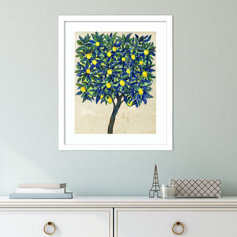 Lemon Tree Composition II by Tim Otoole, 18.25" H x 15.38" W x 0.88" D, Black