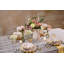 Rosy Check Ceramic Fluted Dessert Plate