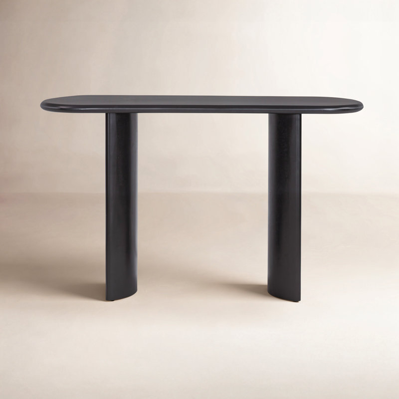 Paden 51'' W Solid Wood Console Table, Aged Black