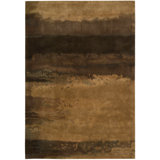 Wool Abstract Area Rug in Copper/Brown