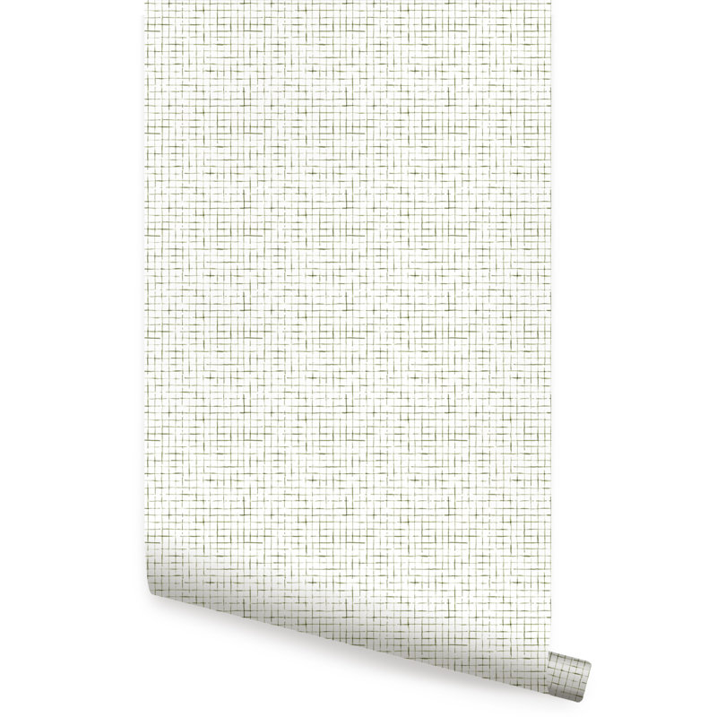 Rouleau de papier peint Crosshatch, L 2 pi x H 18 pi, Olive