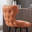 Ensemble de 2 tabourets de bar à hauteur de comptoir Nikki Collection de 25 po avec garniture cloutée dorée et pieds en métal