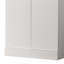 Armoire de rangement à double porte 60 po, 3 tablettes, 2 réglables, blanc, panneau de particules à l'intérieur 60 po pour les besoins,