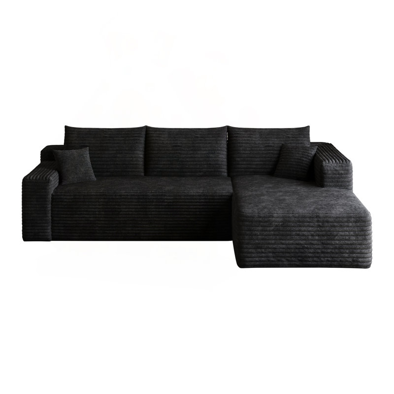 Canapé modulaire 95 po sans assemblage Cloud, Black 
