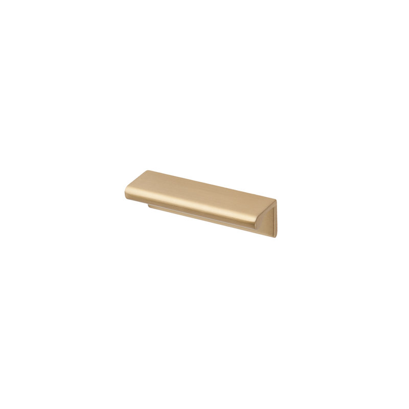 Stella 1-3/4" Center to Center Satin Brass Finger Drawer Pull, 1.75", Satin Brass