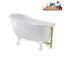 Baignoire de trempage en acrylique sur pieds 53 po avec bonde, pattes et plateau en bambou Streamline-76275068-72770164