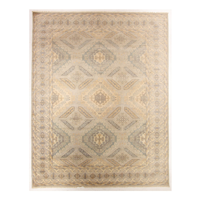 Hand Knotted Geometric Rug