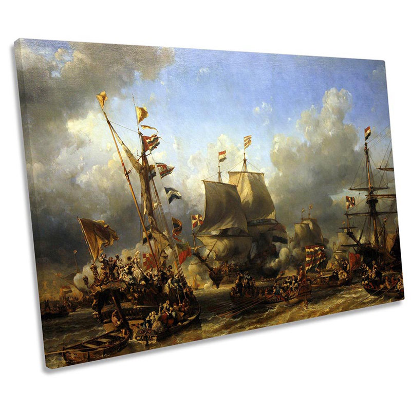 Eugene Isabey Embarkment - Wrapped Canvas Print, 30.5cm H x 45.7cm W x 2cm D