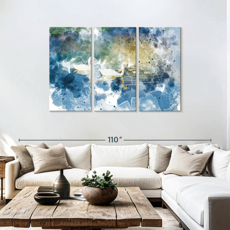 Brampt Wooing Swans, 48" H x 74" W