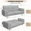 Tufted 3 Seater Sofa Bed-10360757