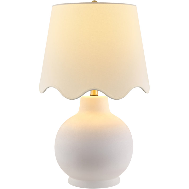 Lampe de table Ganza, Blanc, Blanc