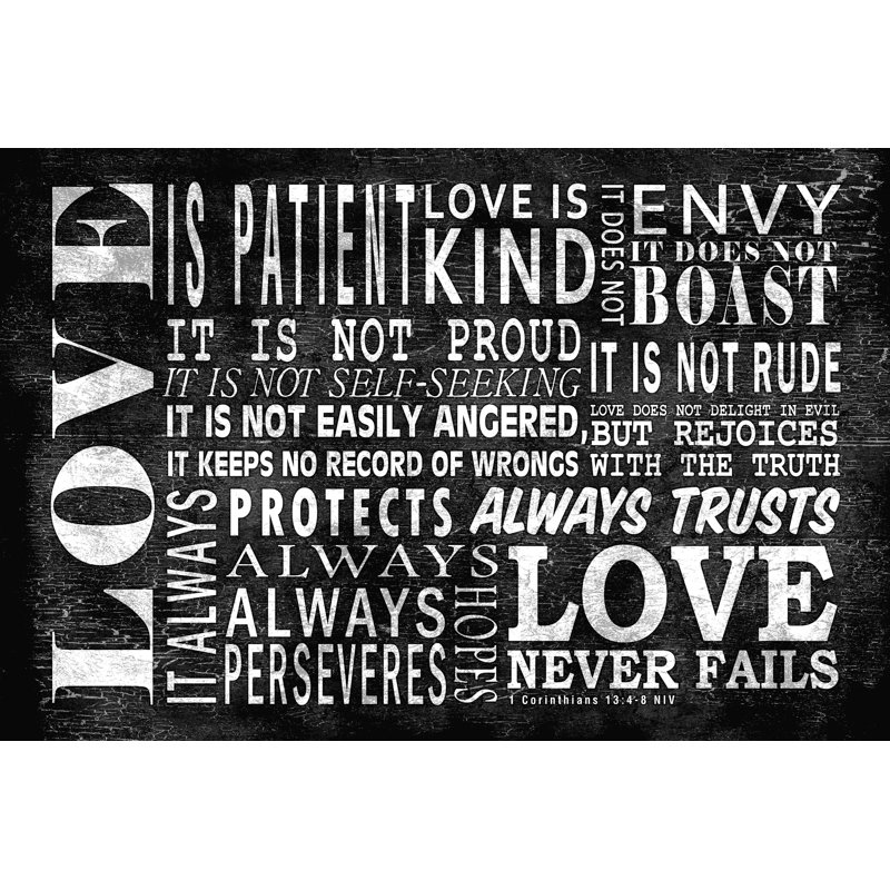 Love Love - impression sur toile tendue, H 8 po x l 12 po