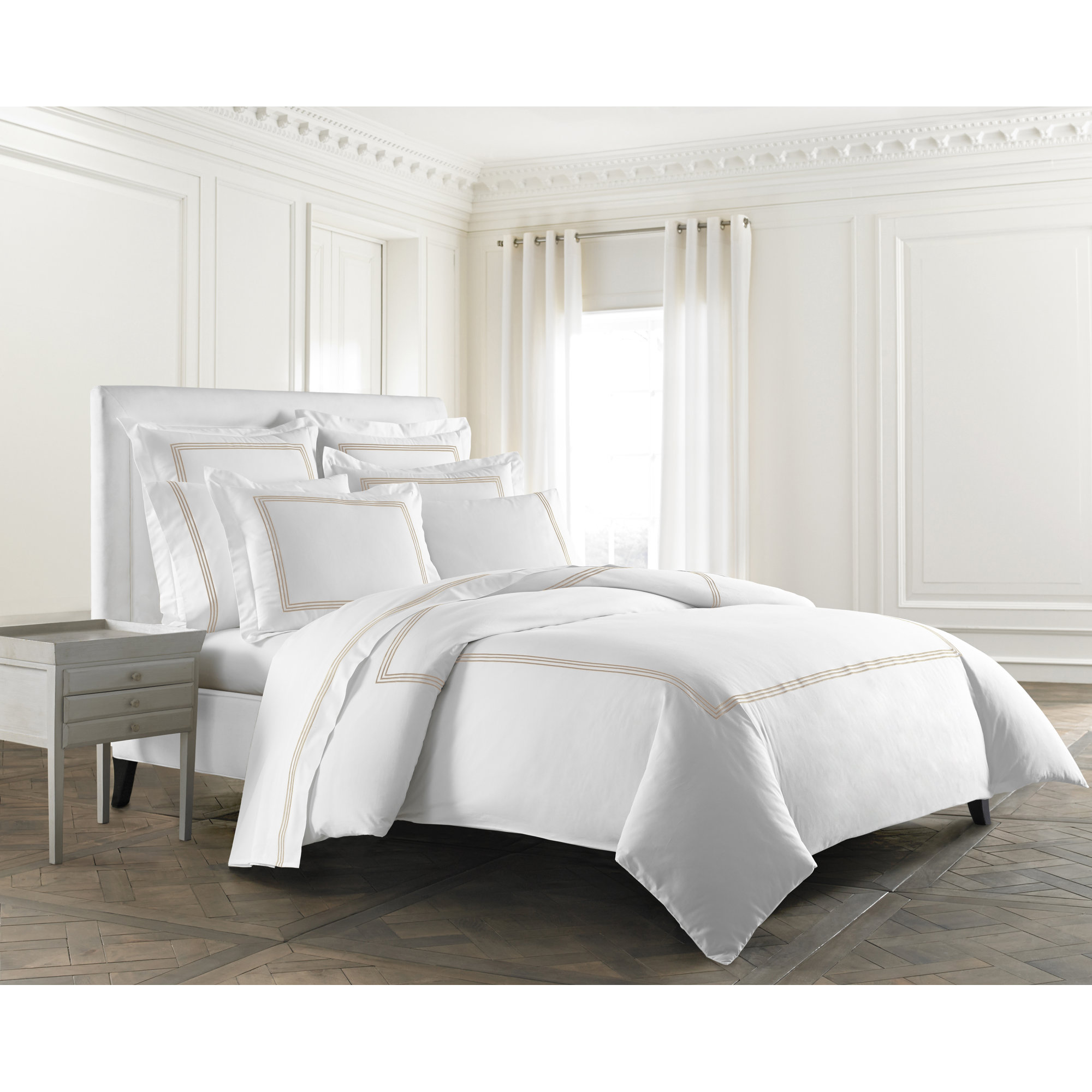Norma Cotton Blend Pillow Sham, Mink, Euro