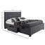 Lit plateforme avec rangement en lin à boutons profonds, contemporain, gris, double-1295880477-1256254073