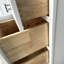 Ensemble de meuble-lavabo double 126 po avec comptoir en bois massif de tiroir Carrar Disar-111107820