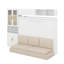Lit escamotable mural Murphy avec canapé, tablettes, USB et lumière-440934302-440934303
