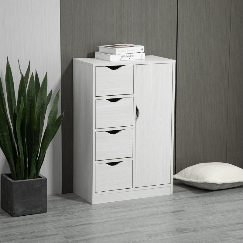 HOMCOM Freestanding Storage Cabinet, White