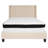 Aluino Tufted Upholstered Platform Bed w/ Memory Foam Pocket Spring Mattress-262001768-262001769