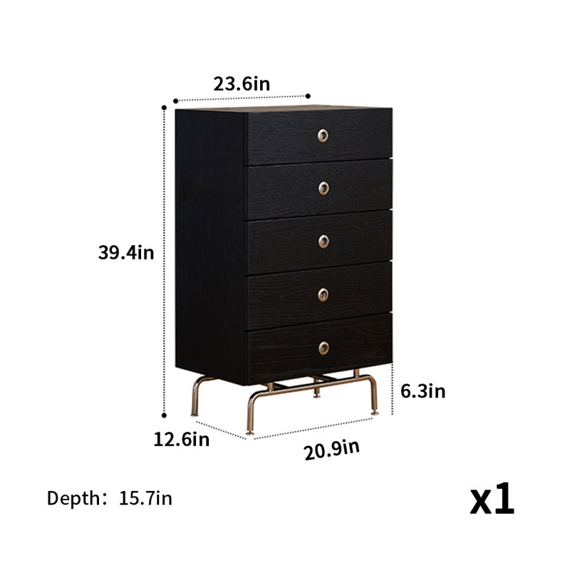 Armoire décorative aux couleurs vives, Noir