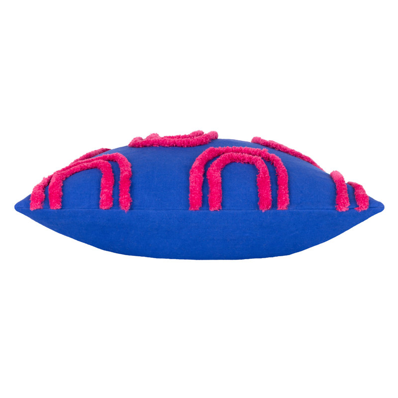 Cebria Abstract Square Cushion, Blue/Pink