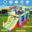15.1' X 7.9' Inflatable Bounce House Bouncy Castle Theme Park Double Slide
