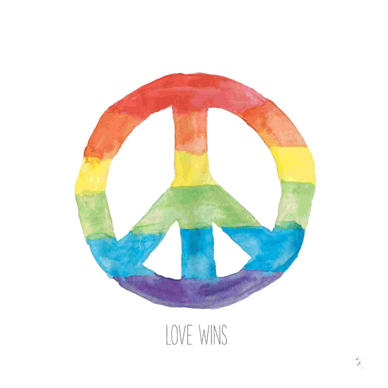 " Rainbow Pride I " by Sarah Adams Painting Print, 12" H x 12" W