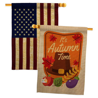Double Sided 40 in. H x 28 in. W Polyester House Flag