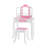 Teamson Kids Polka Dot Kids Vanity Table with Lights