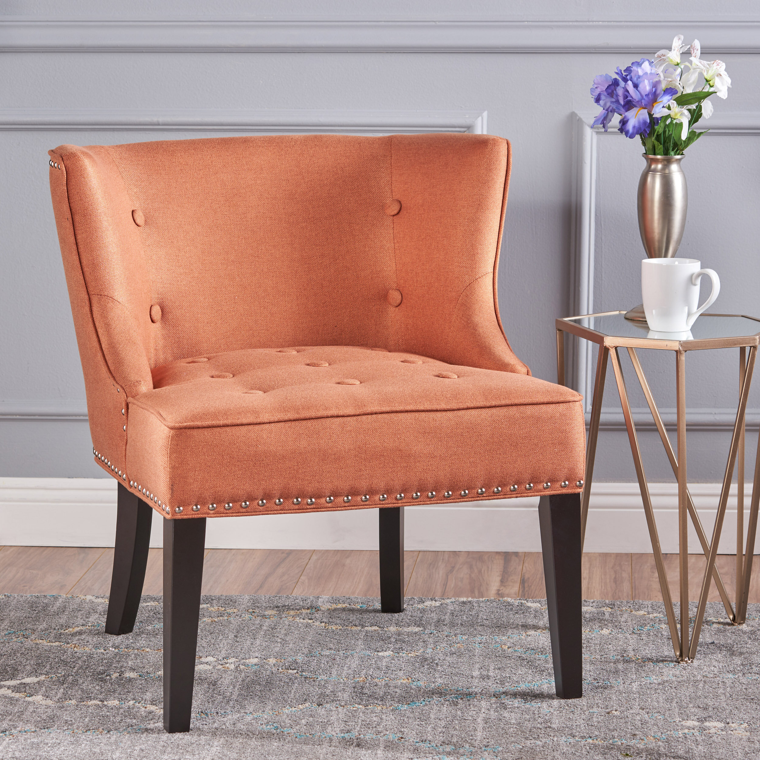 Orange accent chair discount target