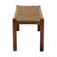 Banc en bois d'acajou naturel Mid-Century