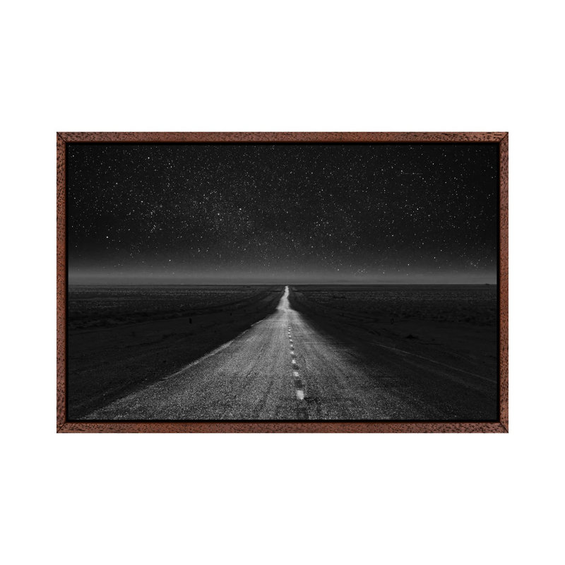 The Dark Eternal Night by Asef Azimaie - Print on Canvas, Classic Brown Wood Floater Framed, 45.72cm H x 66.04cm W x 3.81cm D