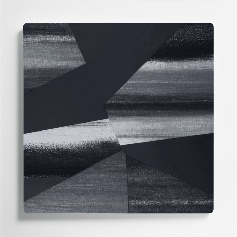 Minimalisme 69, art mural en métal noir, H 8 po x l 8 po
