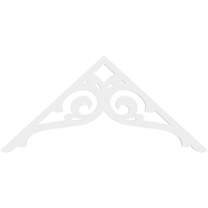 Bordeaux Architectural Grade PVC Gable, 30" H x 60" W x 1" D, 11/12