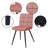 Furst 17.75'' H Tufted Velvet Upholstered Metal Side Chair-2033711541