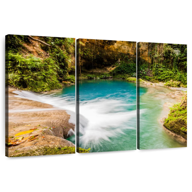 Alvord Blue Hole Waterfall, 36" H x 57" W