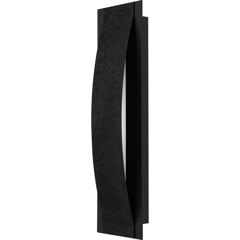 Onyx Integrated LED Earth Black Outdoor Wall Lantern, 24" H x 7" W x 3.5" D