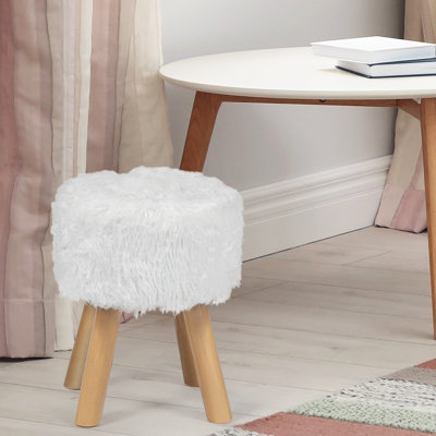 Solid + Manufactured Wood Accent Stool