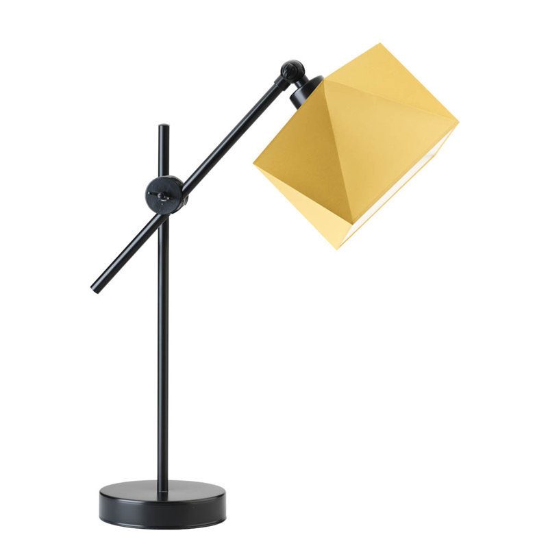 Cabezas 50 cm Black Desk Lamp, Mustard